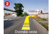 2 - Odbočka z Dvorskej cesty na Viničnú