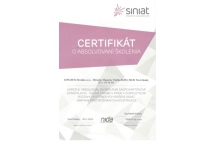 SINIAT - certifikát na montáž 